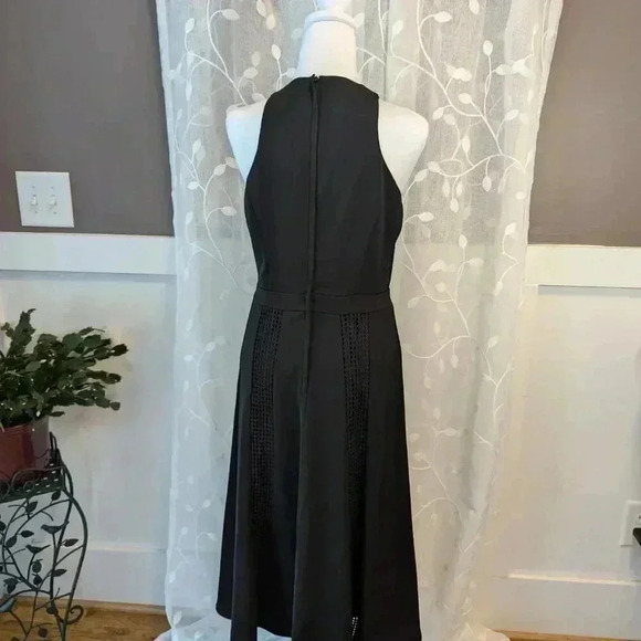 PS The Label Black Sleeveless Midi Dress with crochet detail, Size M - Picture 6 of 8
